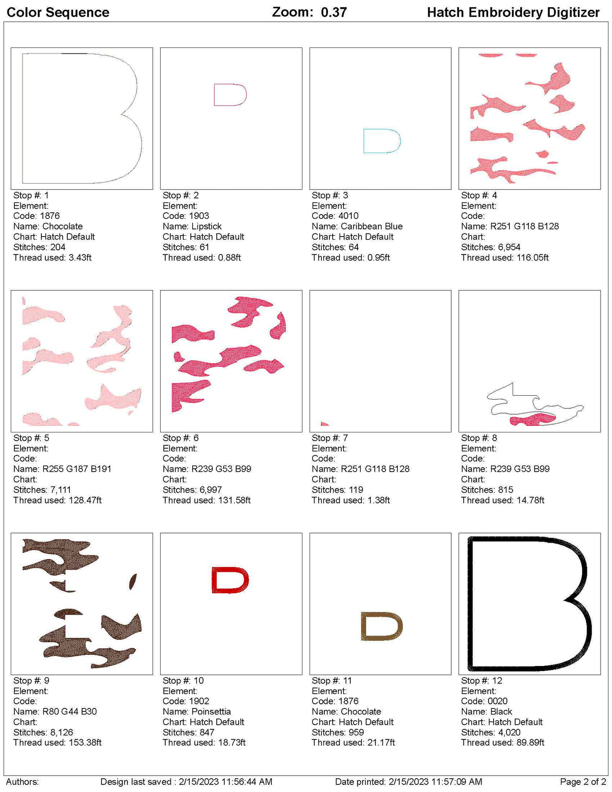 CAMO Embroidery Alphabet (A to Z) 5 Inch JEF Format