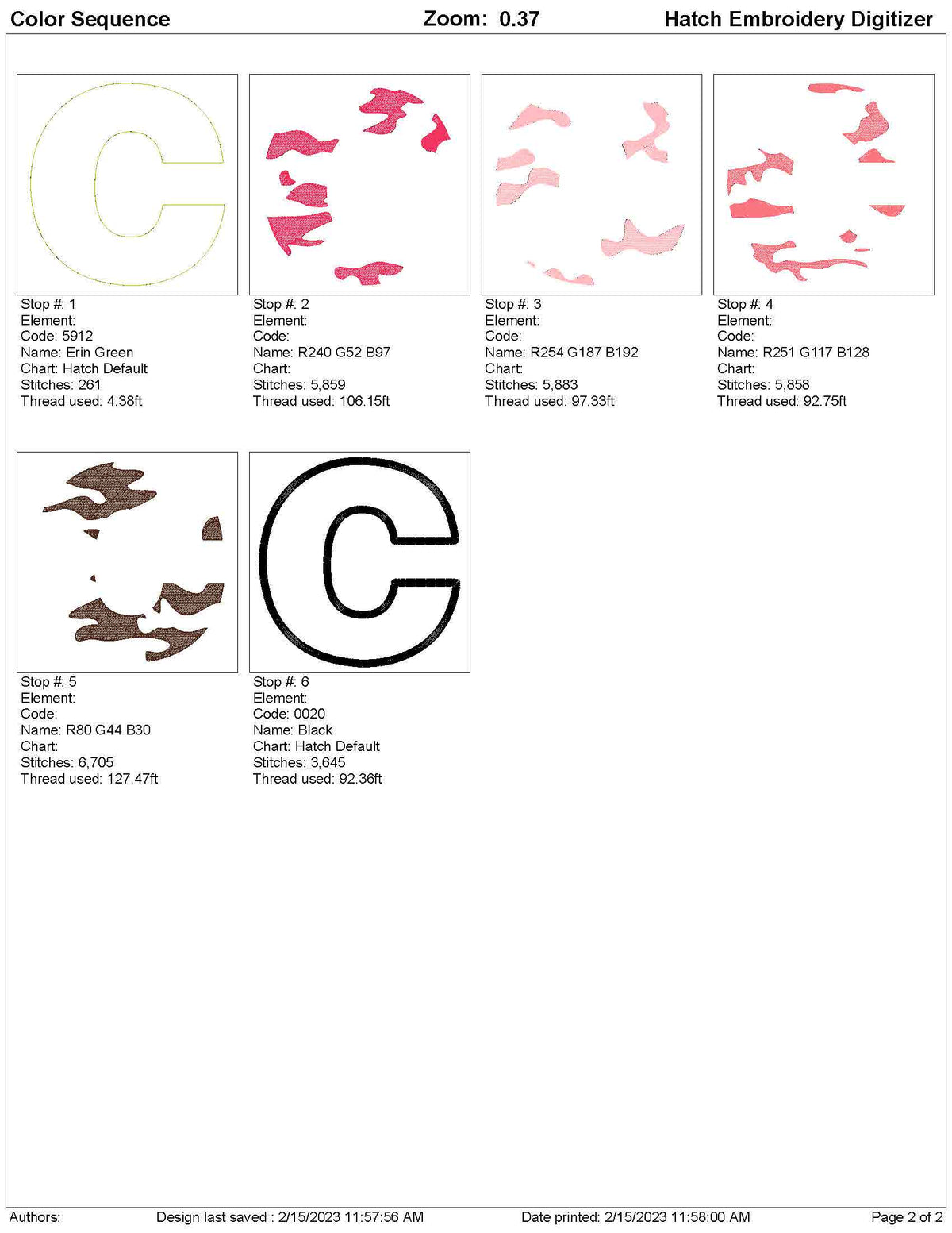 CAMO Embroidery Alphabet (A to Z) 5 Inch EXP Format